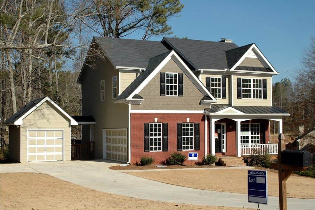 Unique home with various siding materials